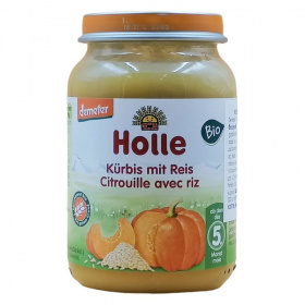 Holle bio sütőtök-rizzsel bébiétel 190g