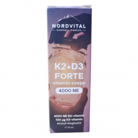 Nordvital D3+K2 Forte (60 adag) csepp 30ml
