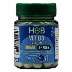 H&B B3-vitamin (100mg) tabletta 120db