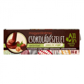 All in csokoládészelet mogyorókrémes eritrittel 35g