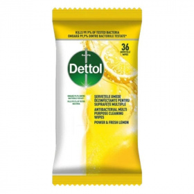 Dettol Lime antibakteriális felülettisztító kendő 36db
