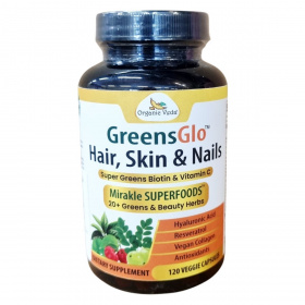 Organic Veda Greens Glow vegán kollagén kapszula 120db