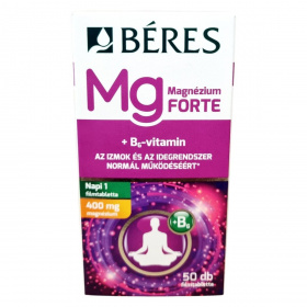 Béres Magnézium Forte 400mg + B6-vitamin filmtabletta 50db